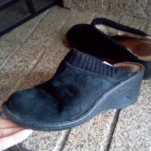 Ugg suede wedge clog